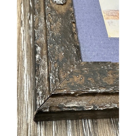 Lopez Baylon Watercolor Painting Cowboy Cattle Herd Rustic Western Framed Art - Picture 7 of 7